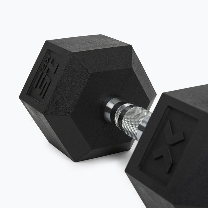 Гумиран дъмбел XTREXO Hex HXD150 15 kg 8