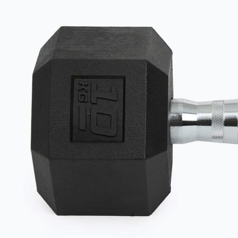 Гумиран дъмбел XTREXO Hex HXD100 10 kg 4