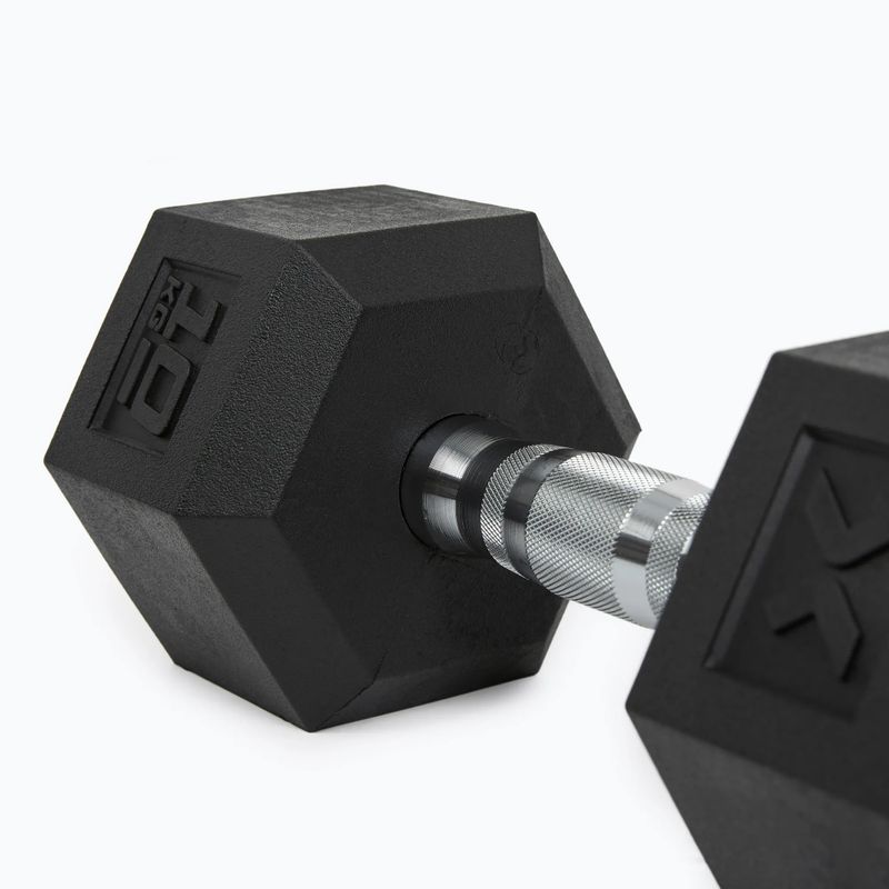 Гумиран дъмбел XTREXO Hex HXD100 10 kg 5