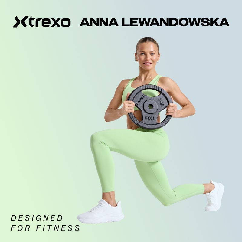 Гумирана чугунена тежест XTREXO черен RW5 5 kg 2