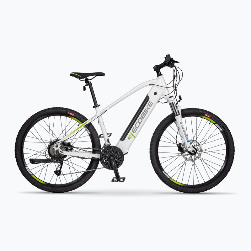 EcoBike SX3 36V 17.5Ah 630Wh LG бял електрически велосипед