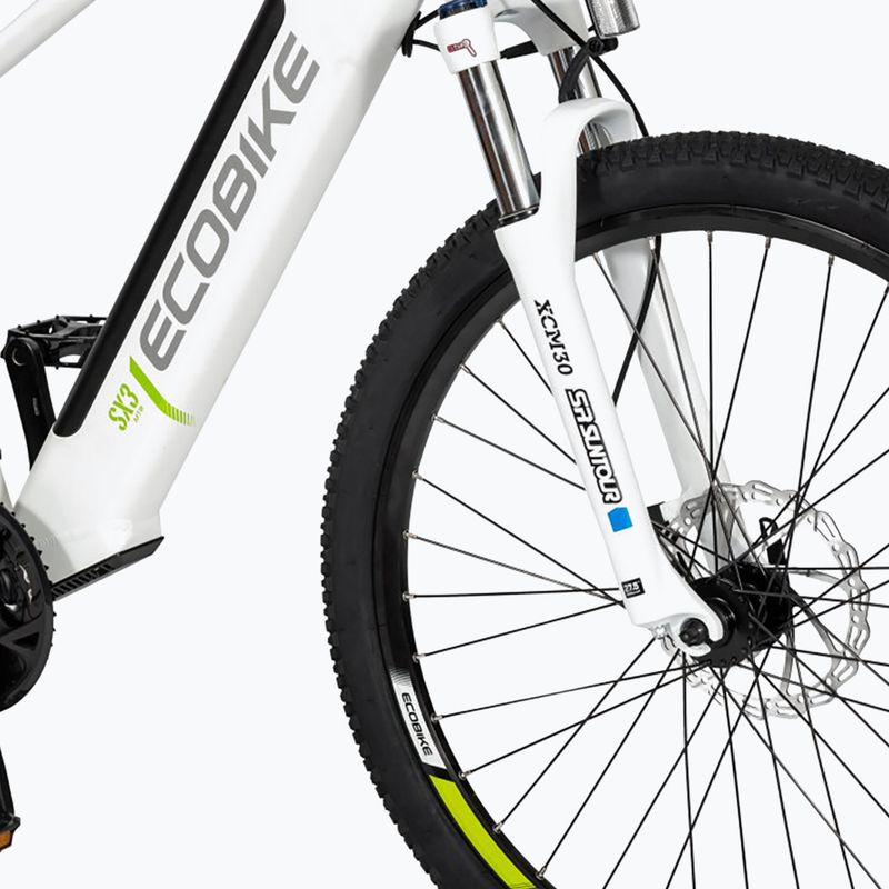 EcoBike SX3 36V 17.5Ah 630Wh LG бял електрически велосипед 5