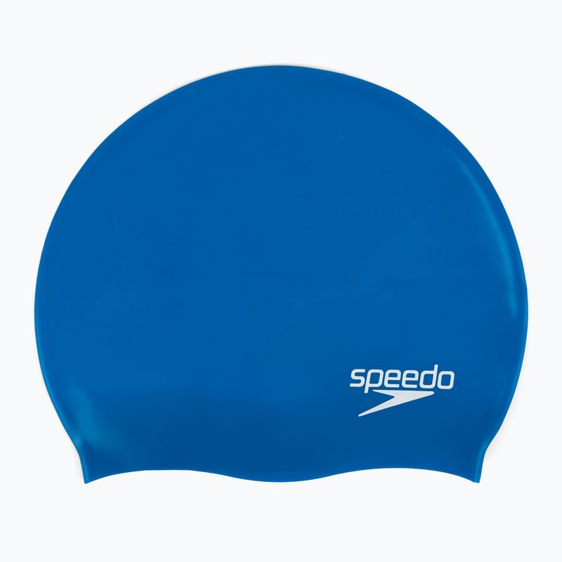 Детска шапка за плуване Speedo Plain Flat Silicone, синя 8-709931959