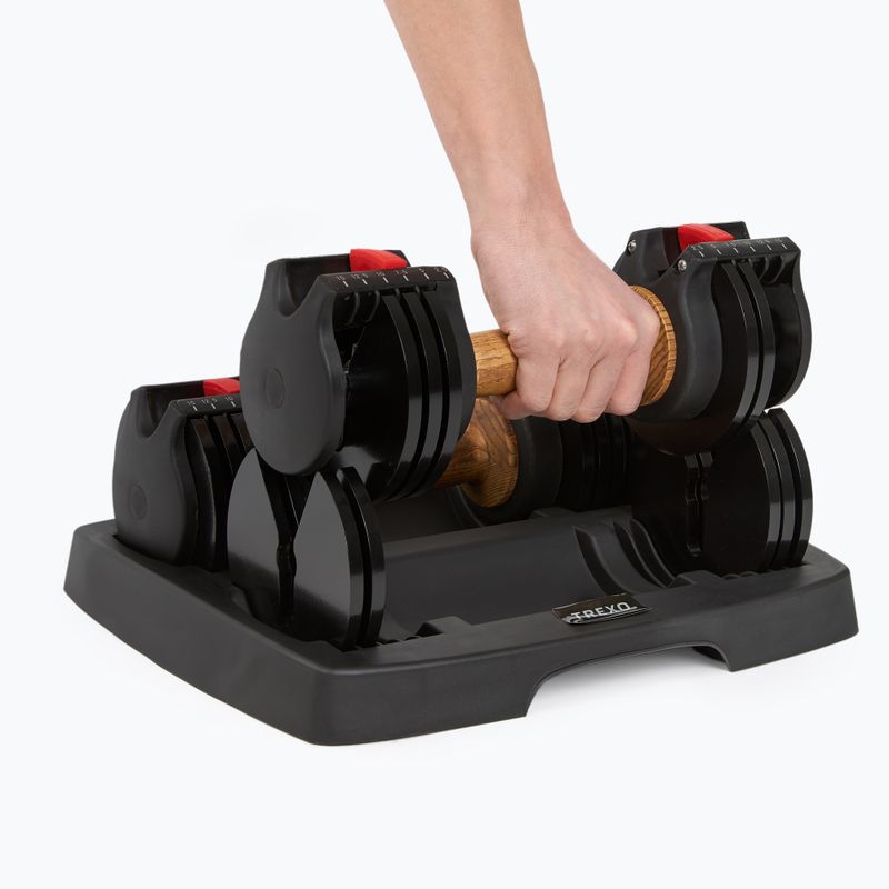 XTREXO ADS15 регулируем дъмбел / щанга черен 10