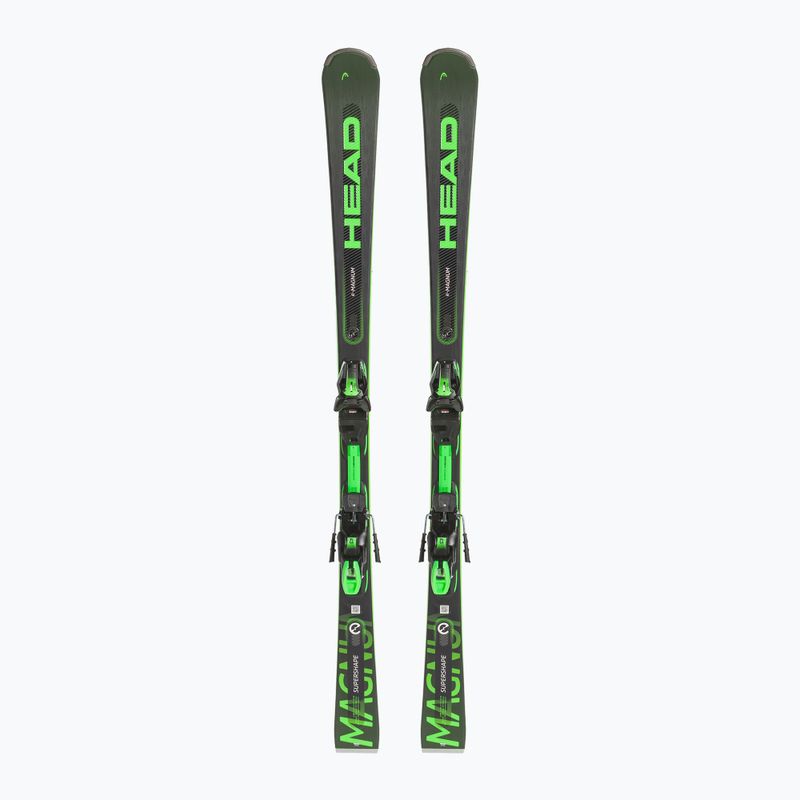 Ски за спускане HEAD Supershape e-Magnum SW SF-PR + PRD 12 black/neon green