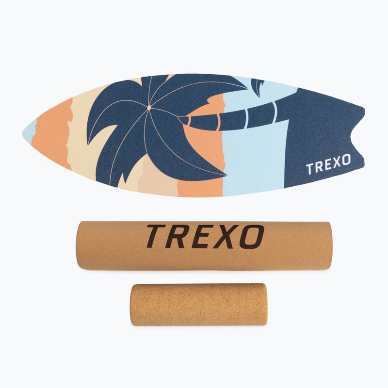 Дъска за баланс + постелка + ролка XTREXO BBS01 синьо/оранжево 6