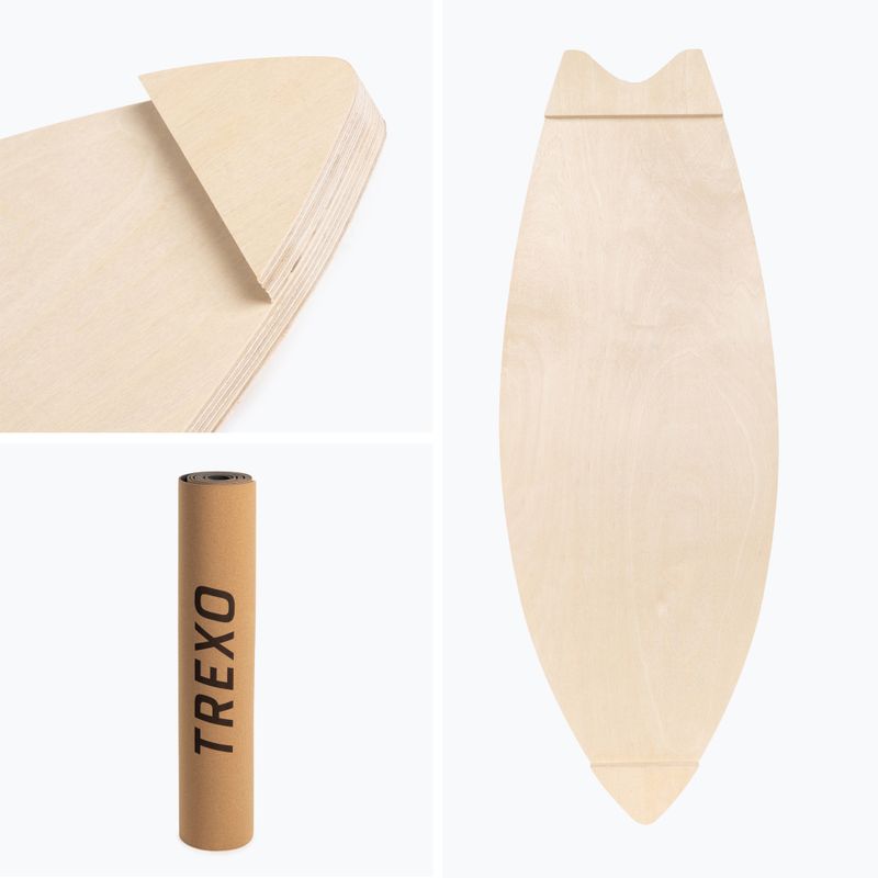 Дъска за баланс + постелка + ролка XTREXO BBS01 синьо/оранжево 7