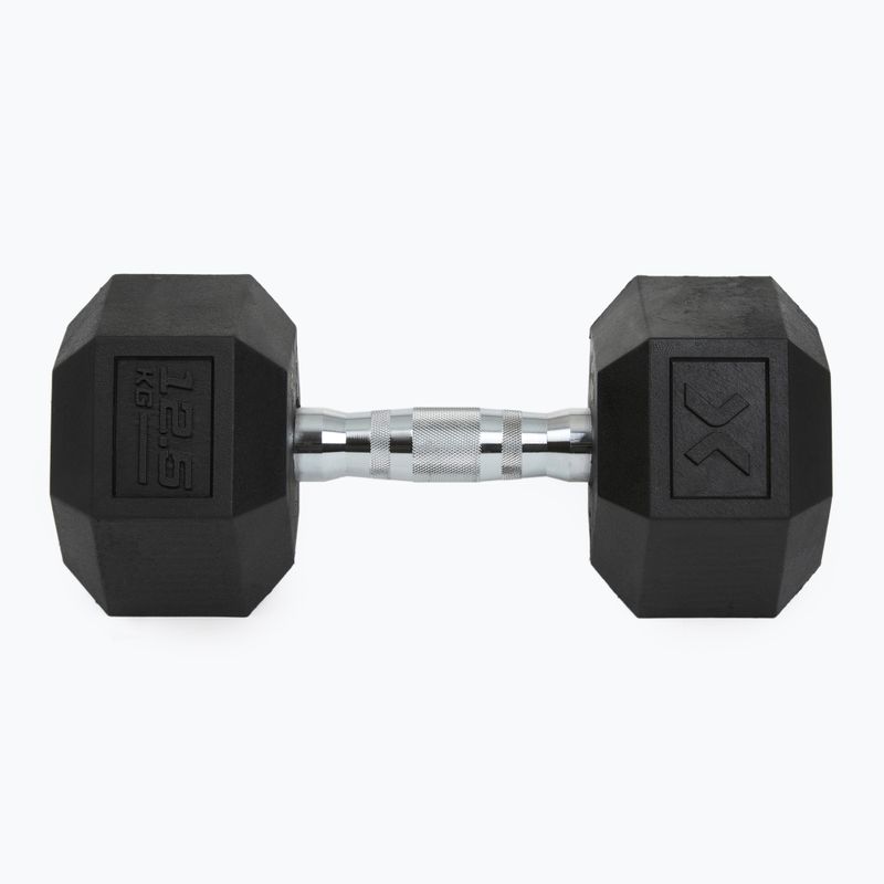 Гумиран дъмбел XTREXO Hex 12,5 кг 7