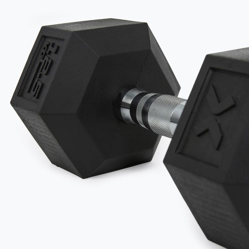 Гумиран дъмбел XTREXO Hex 12,5 кг 8