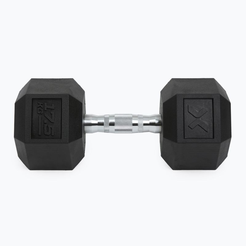 Гумиран дъмбел XTREXO Hex 17,5 кг 7
