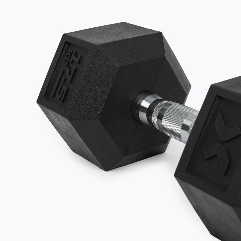 Гумиран дъмбел XTREXO Hex 17,5 кг 8
