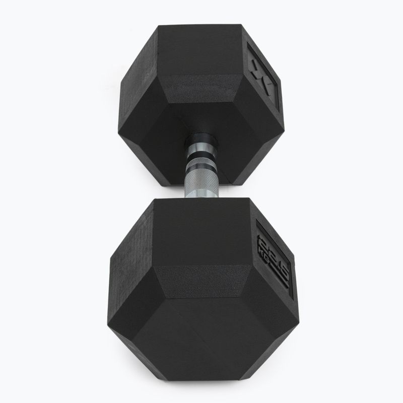 Гумиран дъмбел XTREXO Hex 22,5 кг 6