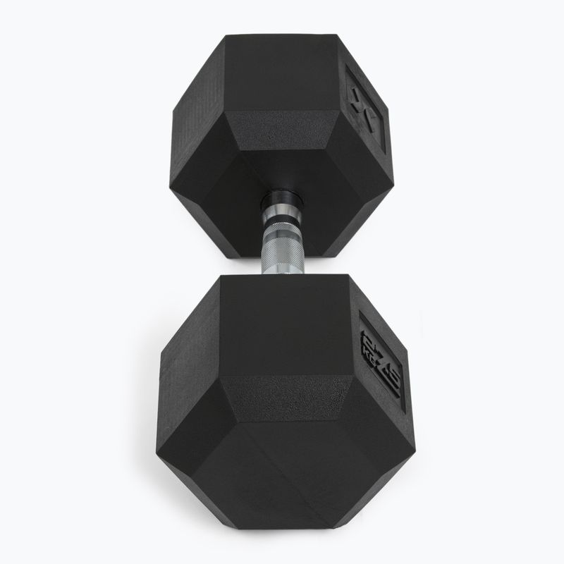 Гумиран дъмбел XTREXO Hex 27,5 кг 6
