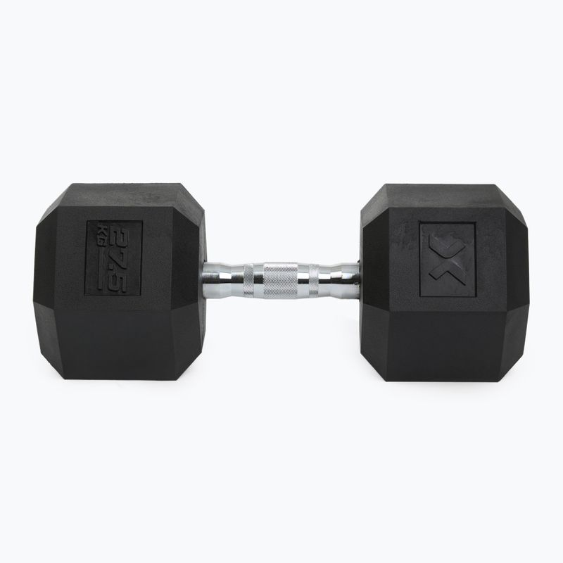 Гумиран дъмбел XTREXO Hex 27,5 кг 7