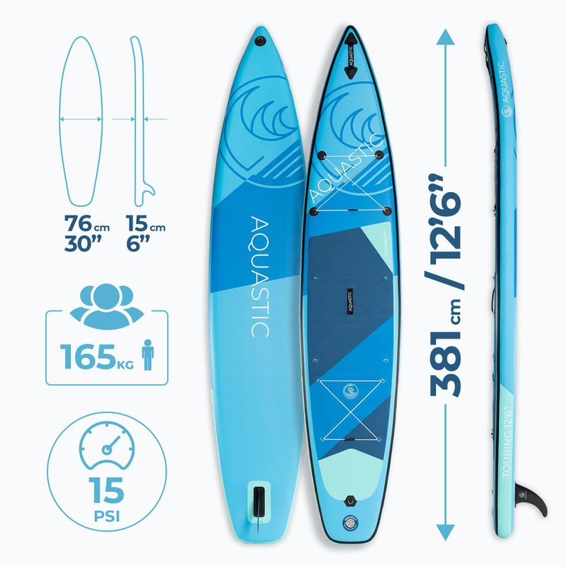 Дъска SUP AQUASTIC Touring 12'6" 2024 синьо 16