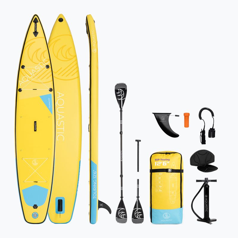 SUP дъска AQUASTIC Touring 12'6" yellow