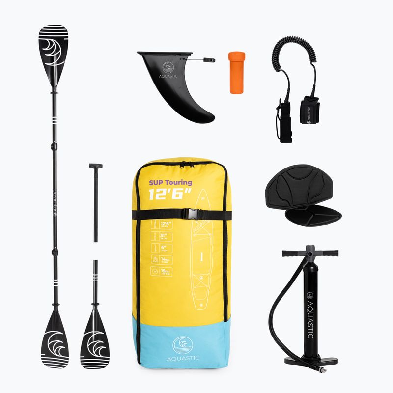 Дъска SUP AQUASTIC Touring 12'6" жълт 17