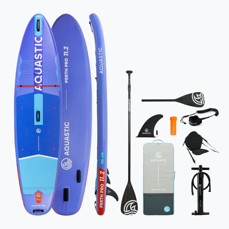 Дъска SUP AQUASTIC Perth Pro 11'2" allround синьо