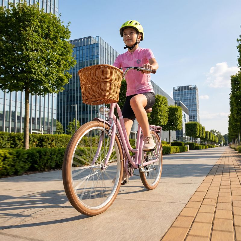 Младежки градски велосипед ATTABO CITY 26" розов 4