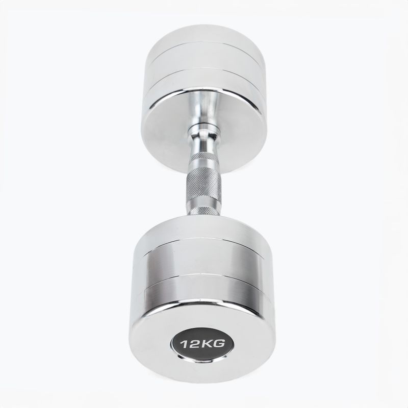 Хромирани дъмбели XTREXO 2x12 kg silver 3