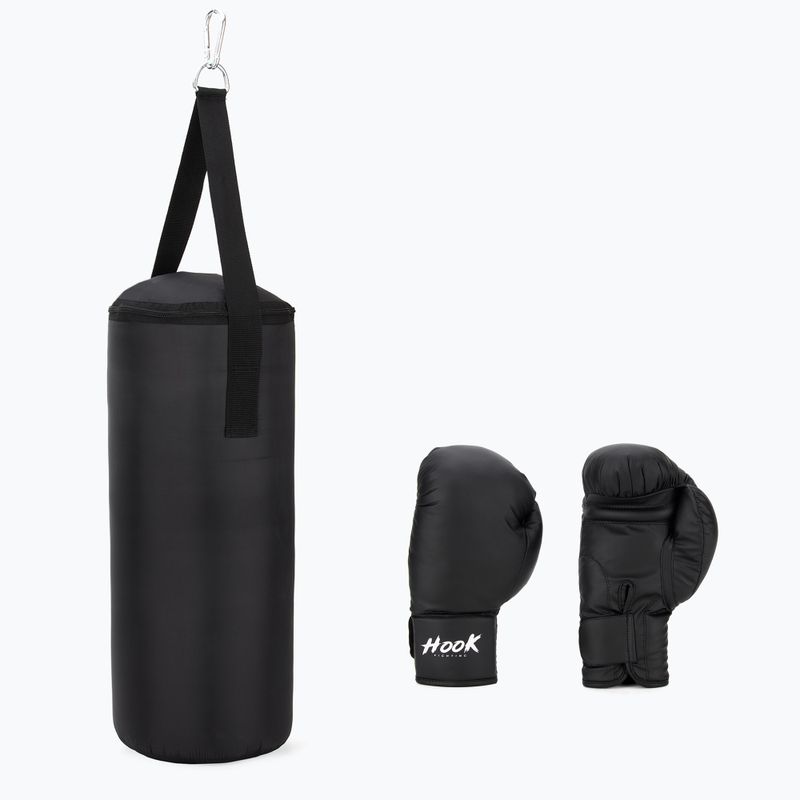 Първи тренировъчен боксов комплект за деца HOOK FIGHTING Черен