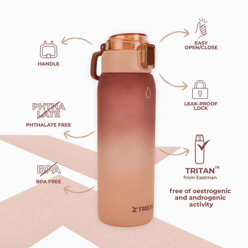 Бутилка XTREXO Haust 1000 ml кафява 3