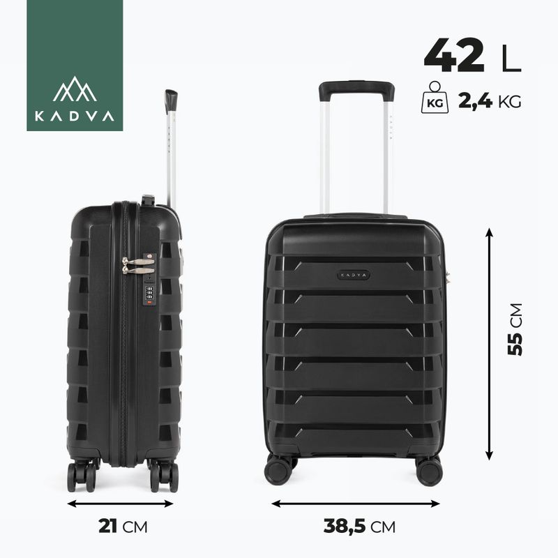 Куфар за пътуване KADVA Cayes 42 l черен 3