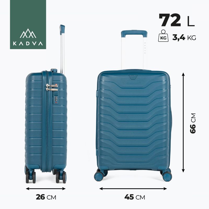 Куфар за пътуване KADVA Sancho 72 l син 3