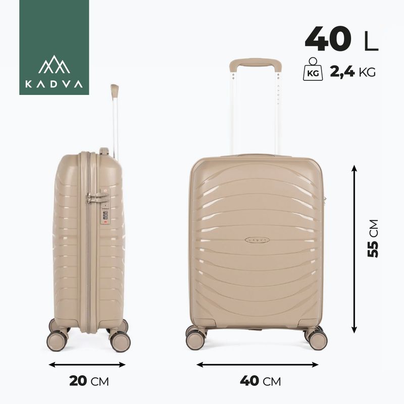 Куфар за пътуване KADVA Brava 40 l бежов 3