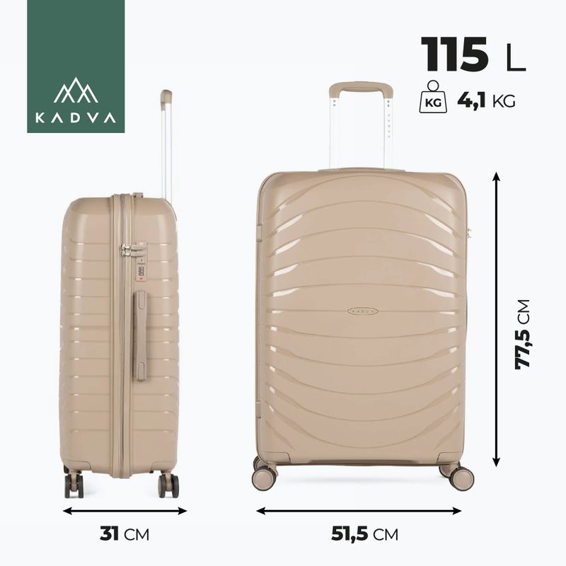 Голяма пътна чанта KADVA Brava 115 л бежова 3
