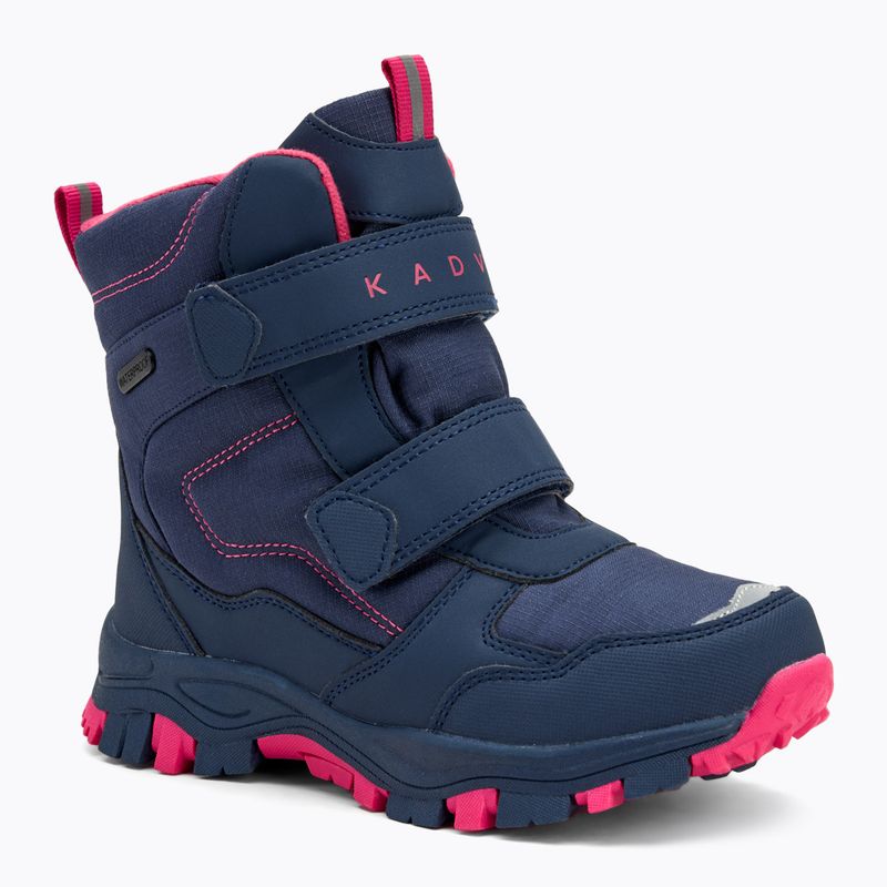 Детски ботуши за сняг KADVA Snowey Mid WP navy/fuchsia