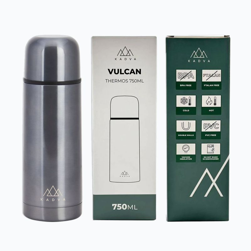 Термос KADVA Vulcan 750 ml металик 12