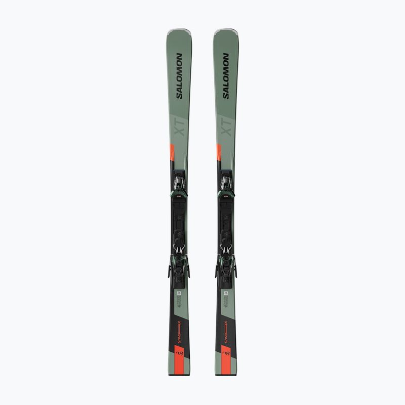 Пистови ски Salomon S/Max 8 XT + автомати M11 GW oil green/black/neon red