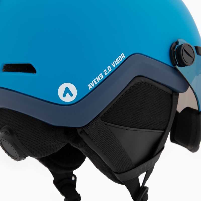 Детска скиорска каска ATTABO Avens 2.0 Jr Visor blue 9