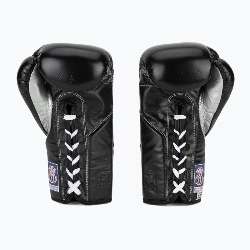 Боксьорски ръкавици Cleto Reyes Thumb in Cow Leather black/silver 3