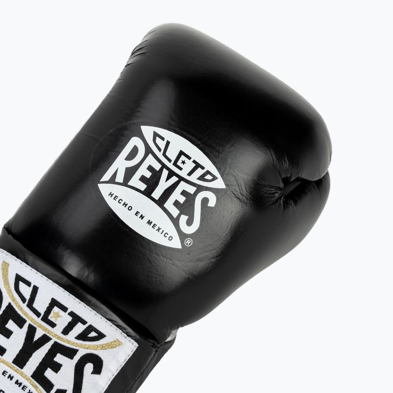 Боксьорски ръкавици Cleto Reyes Thumb in Cow Leather black/silver 5