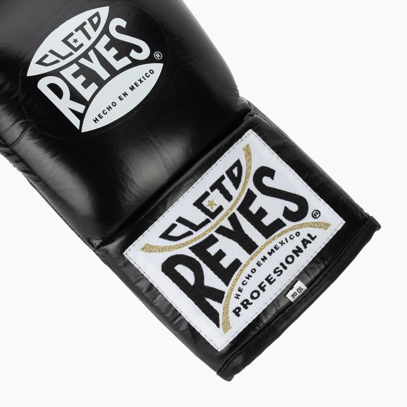 Боксьорски ръкавици Cleto Reyes Thumb in Cow Leather black/silver 6