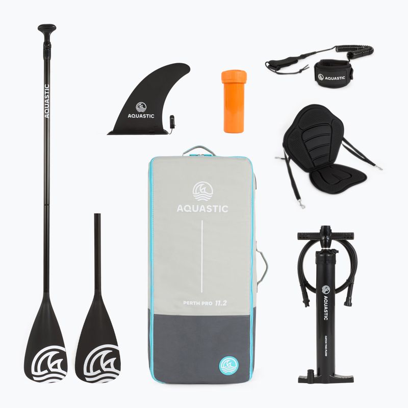 Комплект надуваема дъска SUP AQUASTIC Perth Pro 11'2" all-round blue 20