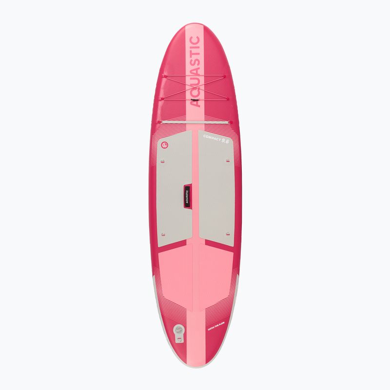 Комплект надуваема дъска SUP AQUASTIC Compact 9'6" pink 3