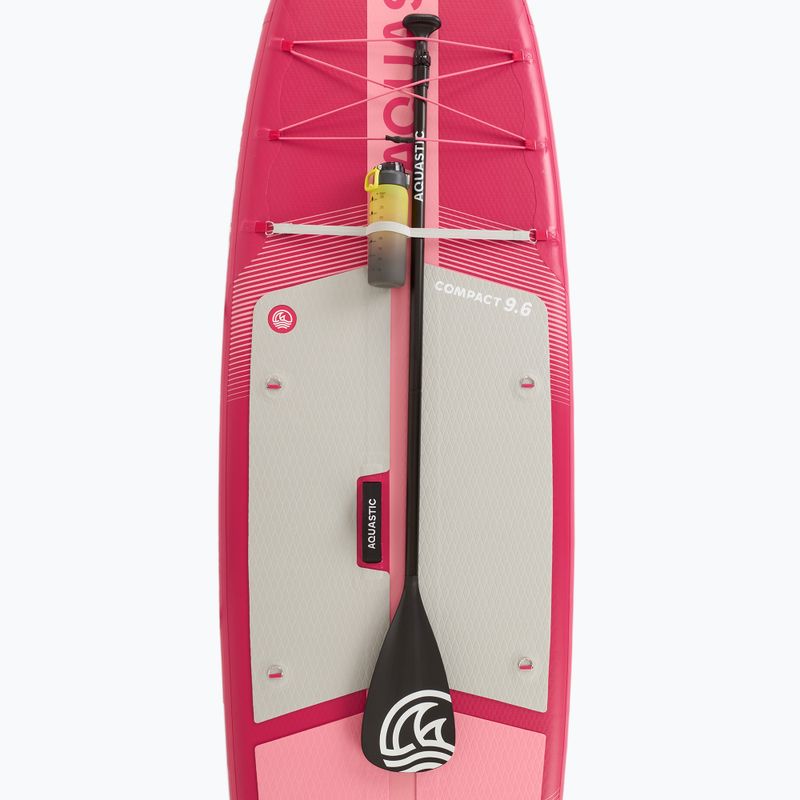 Комплект надуваема дъска SUP AQUASTIC Compact 9'6" pink 10