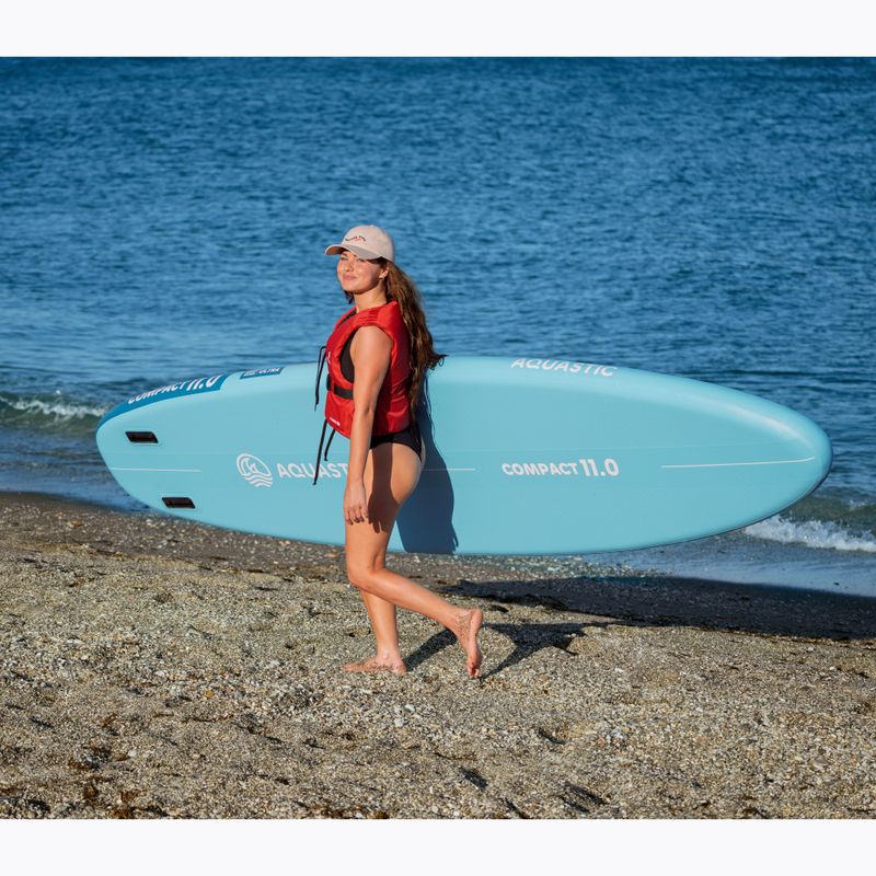 Комплект надуваема дъска SUP Compact 11'0" синя 20