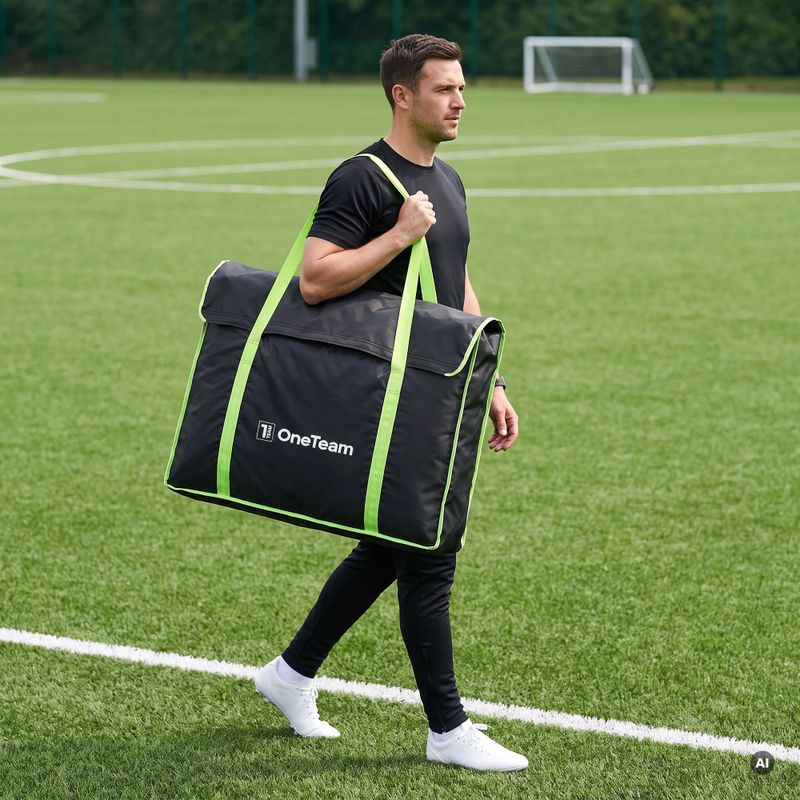 Чанта за носене на врата OneTeam Swiftgoal 120 x 70 cm black/green 3