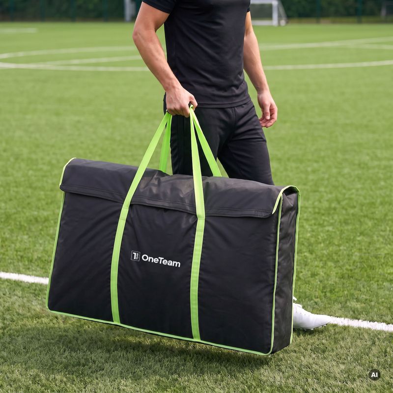 Чанта за носене на врата OneTeam Swiftgoal 150 x 90 cm черно/зелено 3