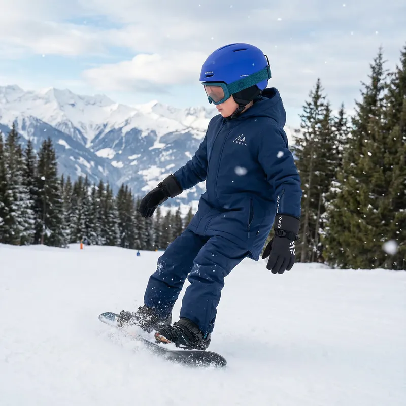 Детска скиорска маска ATTABO Apik Jr Anti-Fog blue 5