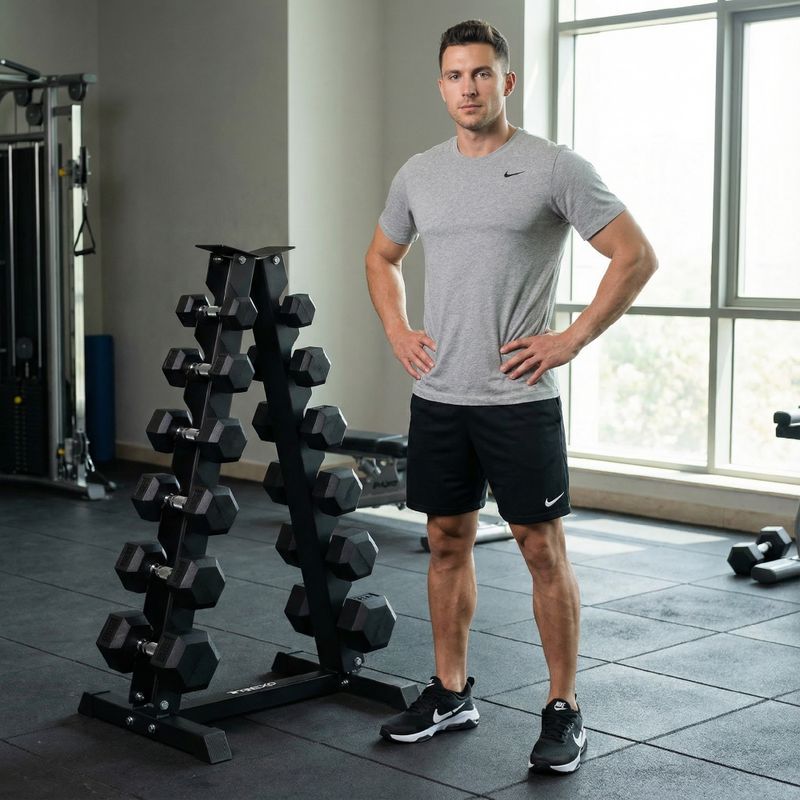 Стойка за дъмбели XTREXO black 5