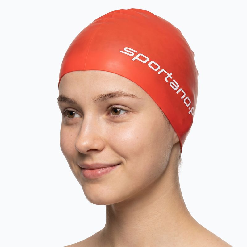 Плувна шапка SPORTANO silicone orange 2