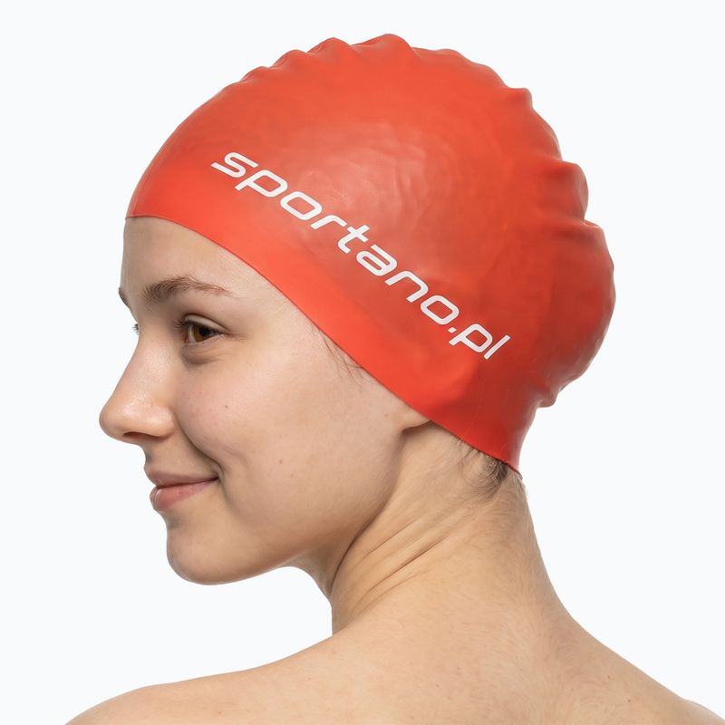 Плувна шапка SPORTANO silicone orange 3
