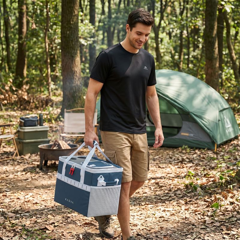 Туристически хладилник/Хладилна чанта KADVA foldable into Picnicer 30 l navy blue 15