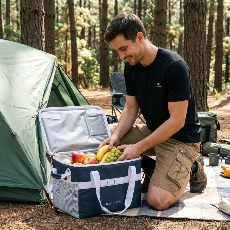 Туристически хладилник/Хладилна чанта KADVA foldable into Picnicer 30 l navy blue 13