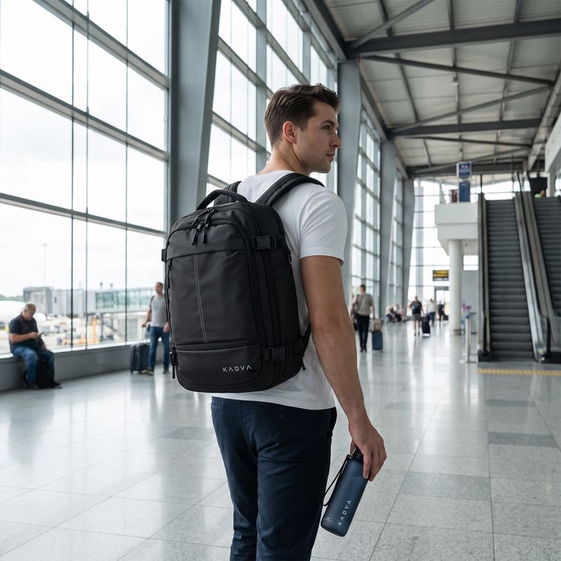 Кабинен вакуумен раница KADVA ARTravel 22 л черен 4